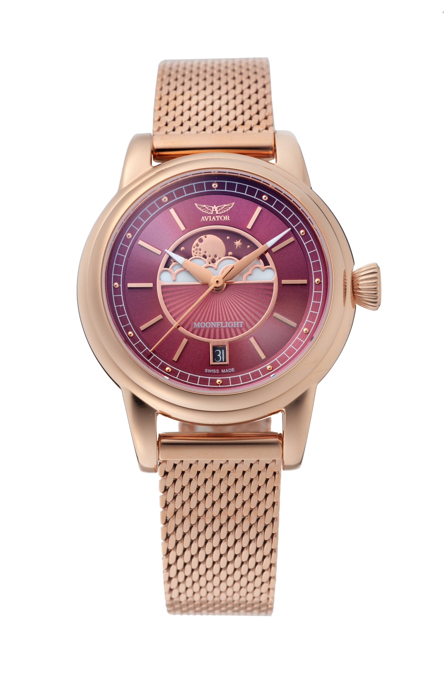 MOONFLIGHTーROSE TAUPE Goldー ブレスレットモデル V.1.33.2.265.5